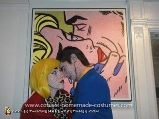 Homemade Roy Lichenstein's Pop Art Couple Costume