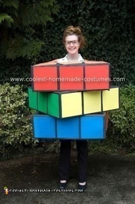 Homemade Rubik's Cube Halloween Costume
