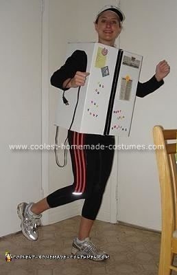 Homemade Running Refrigerator Halloween Costume