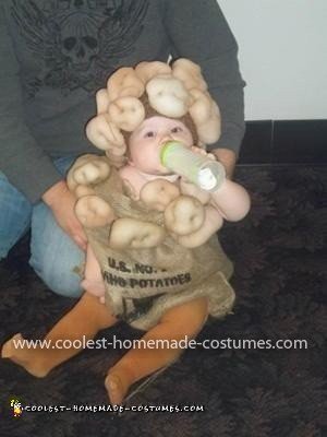 Homemade Sack of Taters Baby Costume