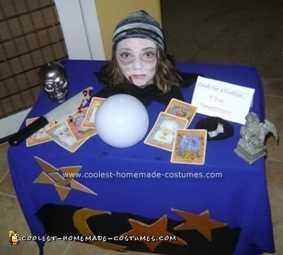 Homemade Severed Head Fortune Teller Costume