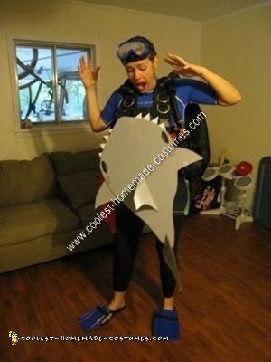 Homemade Shark Attack Victim DIY Halloween Costume Idea