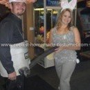 Homemade Shop Vac and Dust Bunny Couple Costume