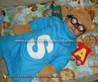 Homemade Simon Chipmunk Baby Costume