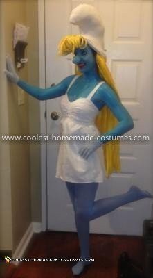 Homemade Smurfette and Handy Smurf Costumes