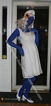 Pretty Homemade Smurfette Costume