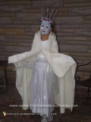 Homemade Snow Queen Costume