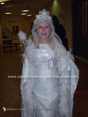 Homemade Snow Queen Costume