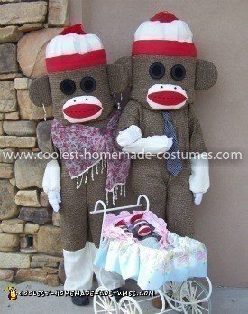 Homemade Sock Monkey Family Costume