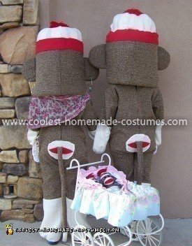 Homemade Sock Monkey Family Costume