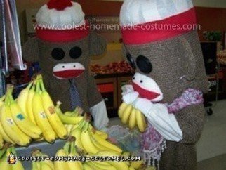 Homemade Sock Monkey Family Costume