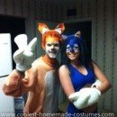 Homemade Sonic and Tails Couple Costume