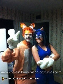 Homemade Sonic and Tails Couple Costume