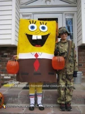 Homemade Spongebob DIY Halloween Costume