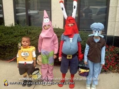 Homemade Spongebob Gang Costumes