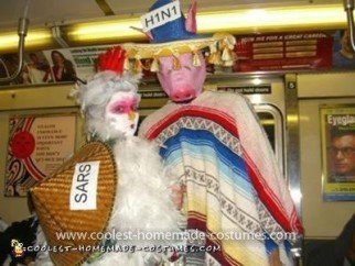 Coolest Swine Flu and Bird Flu Couple Costume