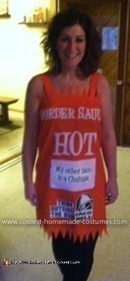 Homemade Taco Bell Hot Sauce Costume