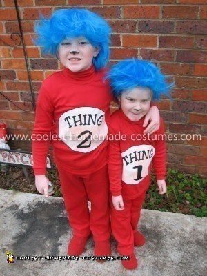 Homemade Thing 1 and Thing 2 Costume