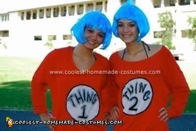 Homemade Thing 1 and Thing 2 Costumes