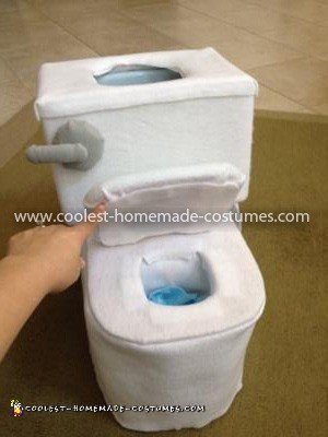 Coolest Toilet Costume - View of lifted lid