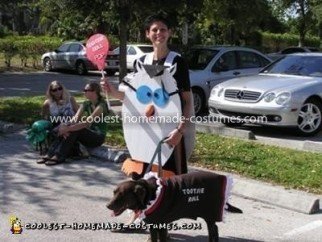 Homemade Tootsie Roll Pet Dog Costume