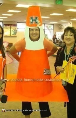 Homemade Traffic Cone Halloween Costume