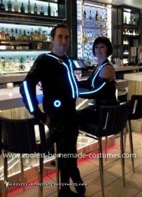 Homemade Tron Couple Costume
