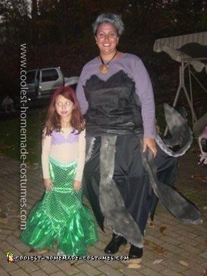 Homemade Ursula and Ariel Couple Costume