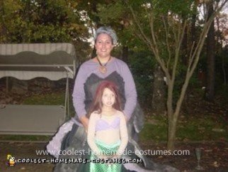 Homemade Ursula and Ariel Couple Costume