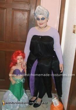 Homemade  Ursula the Sea Witch and Ariel Costumes