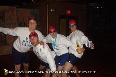 Homemade USA Swim Team Group Costume