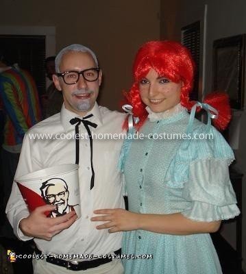 Homemade Wendy and Colonel Sanders Couple Costume