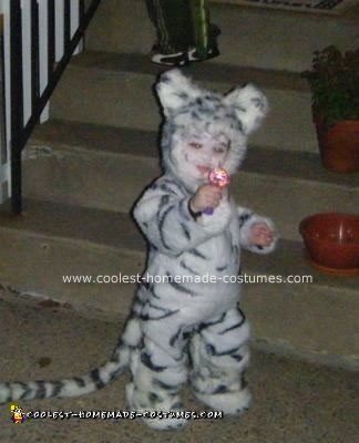 Homemade White Tiger Halloween Costume