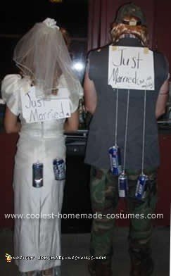 Homemade White Trash Bride and Groom Costume