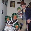 Homemade Willy Wonka and Oompa Loompa Family Costumes