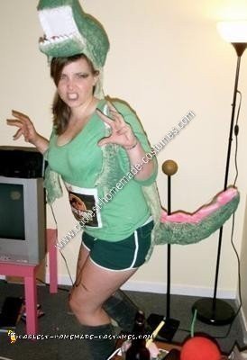 Homemade Woman's T-Rex Dinosaur Costume