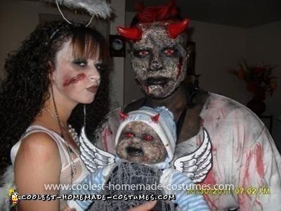 Coolest Zombie Lucifer, Angel, and Baby Costume 54