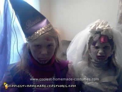 Homemade Zombie Princess and Corpse Bride Costumes
