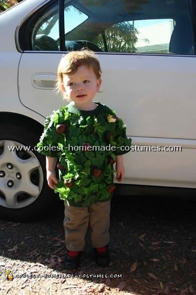 Original and Easy Costume for a Child - Be an Apple Tree!