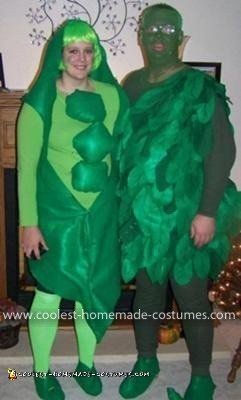 Homemade Green Bean Pod and the Jolly Green Giant Couple Costume