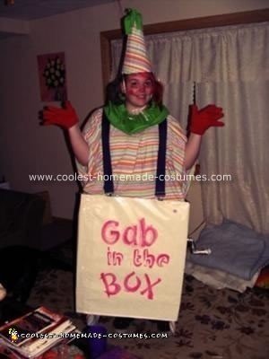 Homemade Clown in the Box Halloween Costume