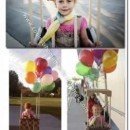 Homemade Pippi Longstocking in a Hot Air Balloon Costume