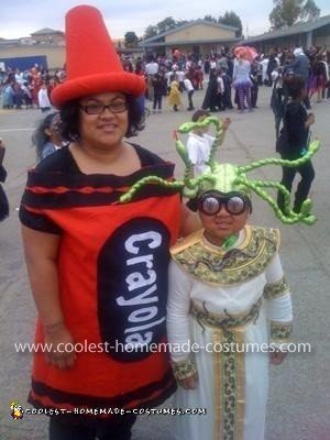 Red Crayon and Medusa Costumes