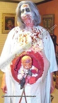 Scary Pregnant Zombie DIY Costume