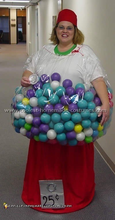 What A Unique Costume Idea A Gumball Machine