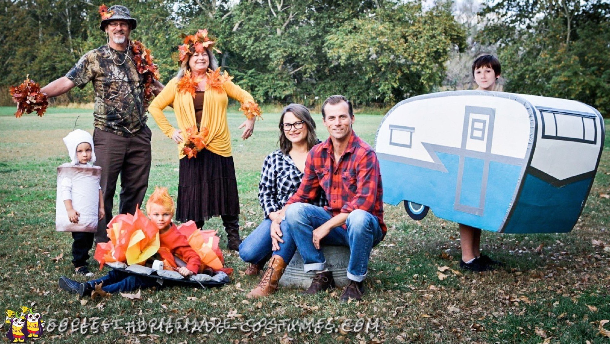 family camping costumes