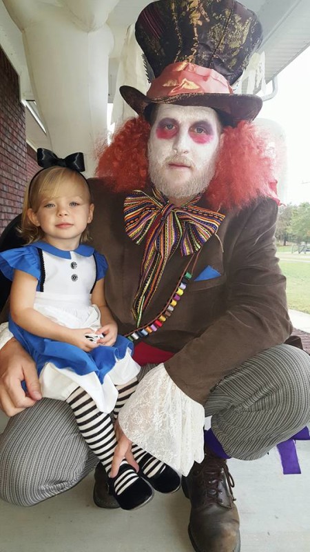 DIY Alice in Wonderland and the Mad Hatter Family Costume