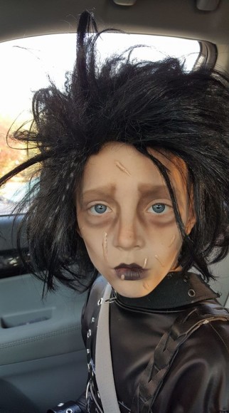 Awesome Homemade Edward Scissorhands Costume for a Child