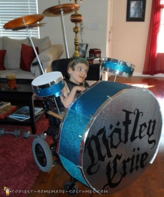 Awesome Homemade Drummer Wheelchair Costume