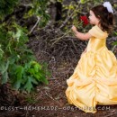 Stunning DIY Toddler Disney Halloween costume: The Yellow Belle